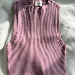 Aritzia Wilfred Reso lilac high neck knit top
